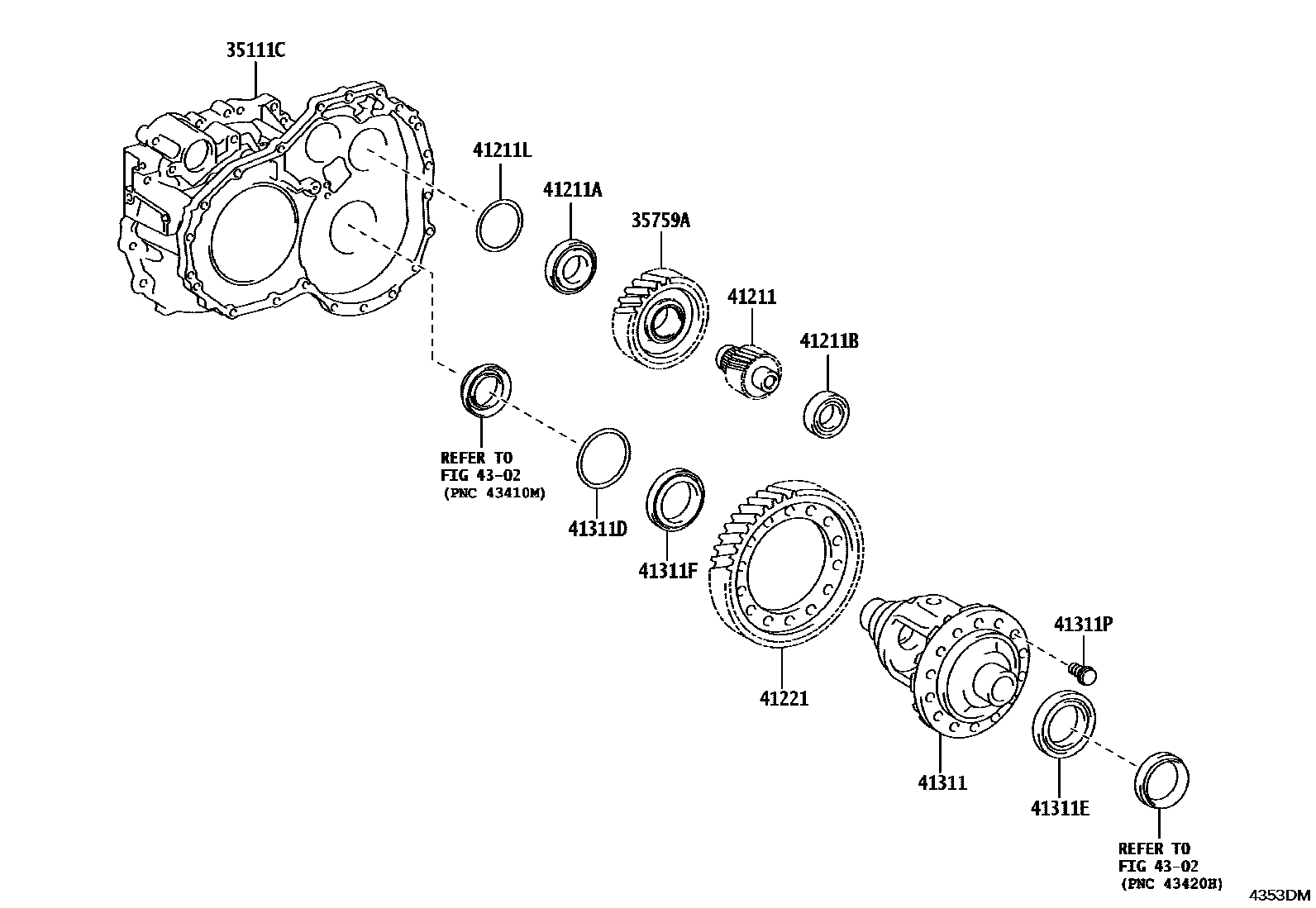 4301 — FRONT AXLE HOUSING & DIFFERENTIAL