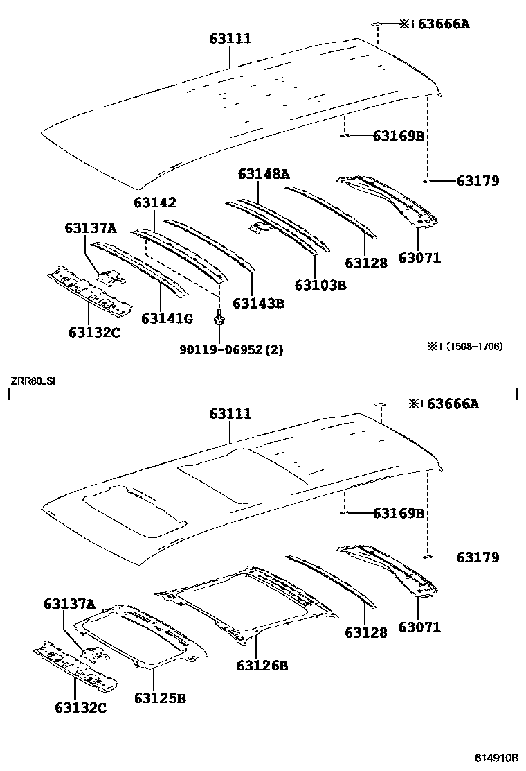 6153 — ROOF PANEL & BACK PANEL