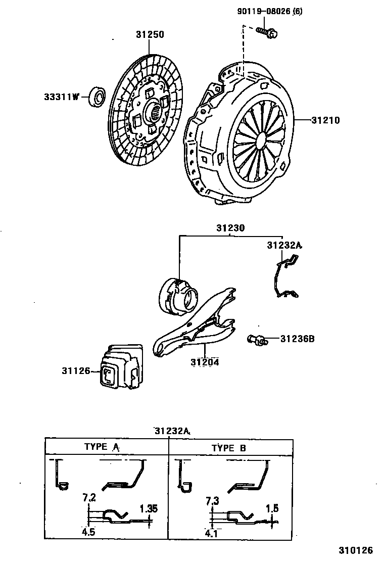 3101 — CLUTCH & RELEASE FORK