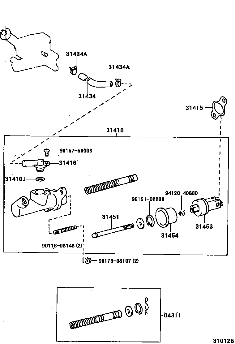 3103 — CLUTCH MASTER CYLINDER
