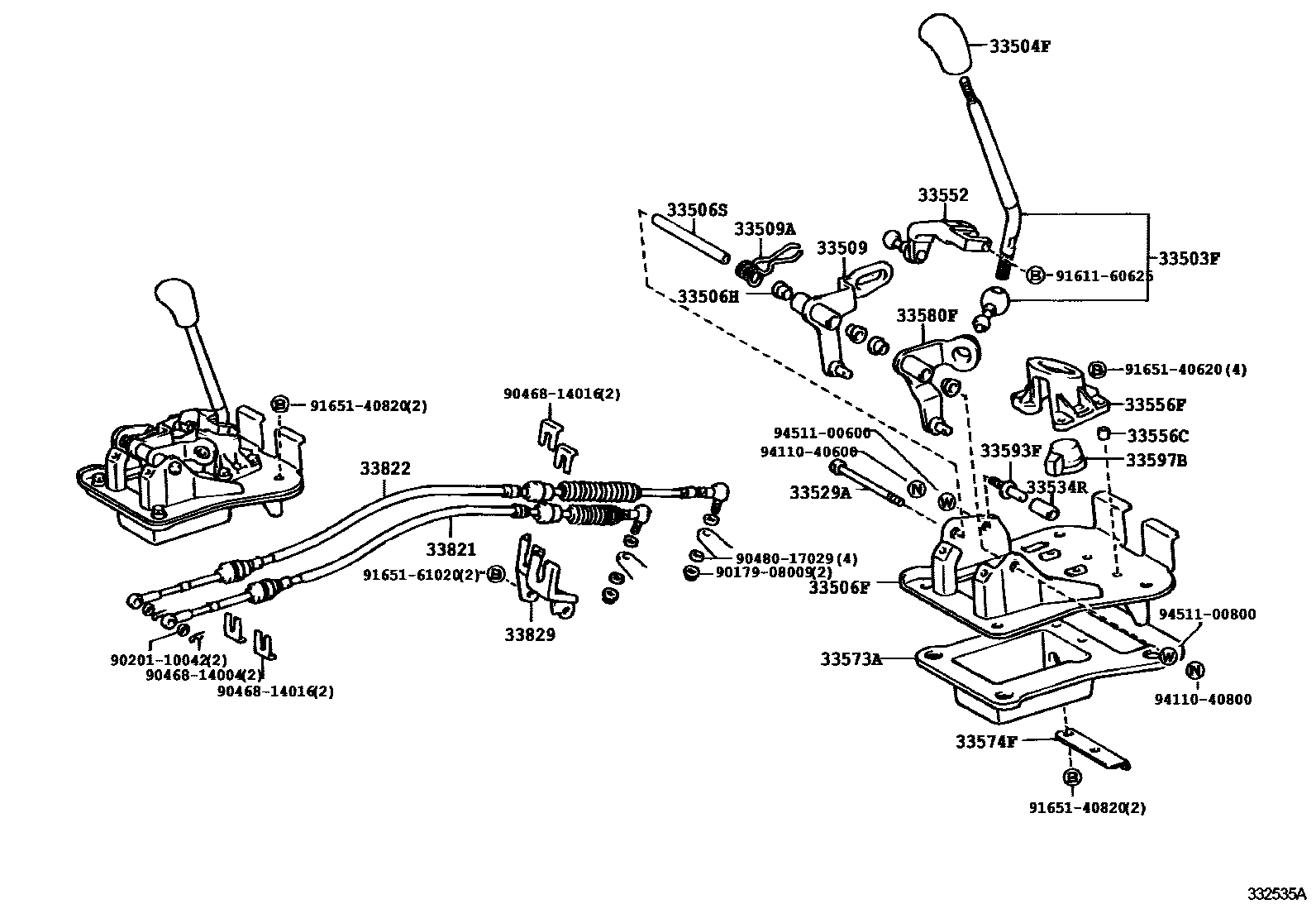 3312 — SHIFT LEVER & RETAINER