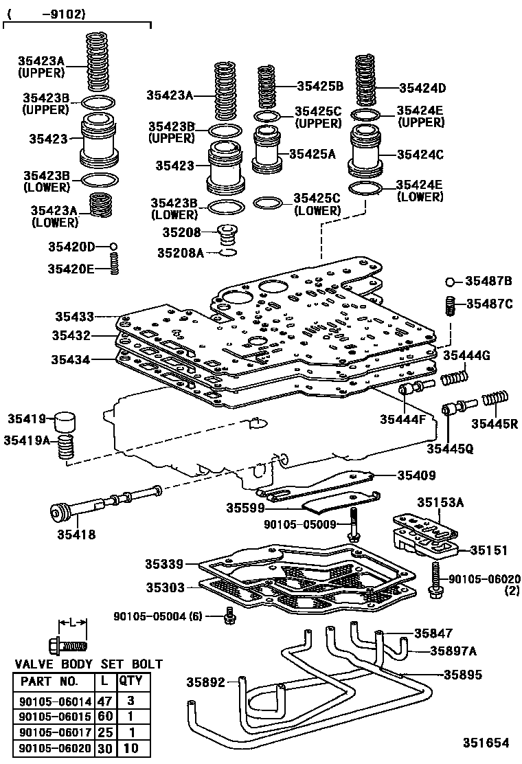 3512 — VALVE BODY & OIL STRAINER (ATM)