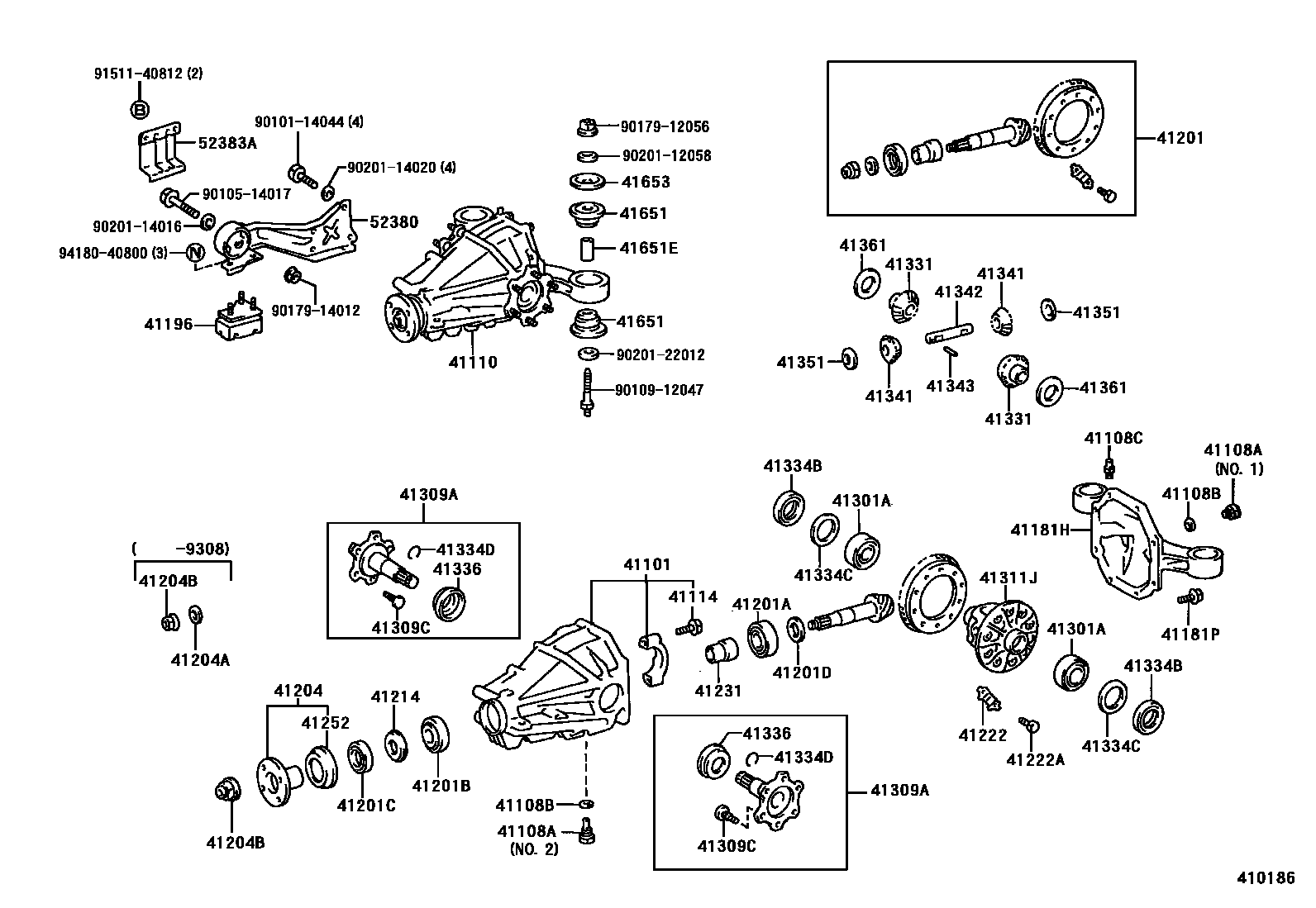 4101 — REAR AXLE HOUSING & DIFFERENTIAL