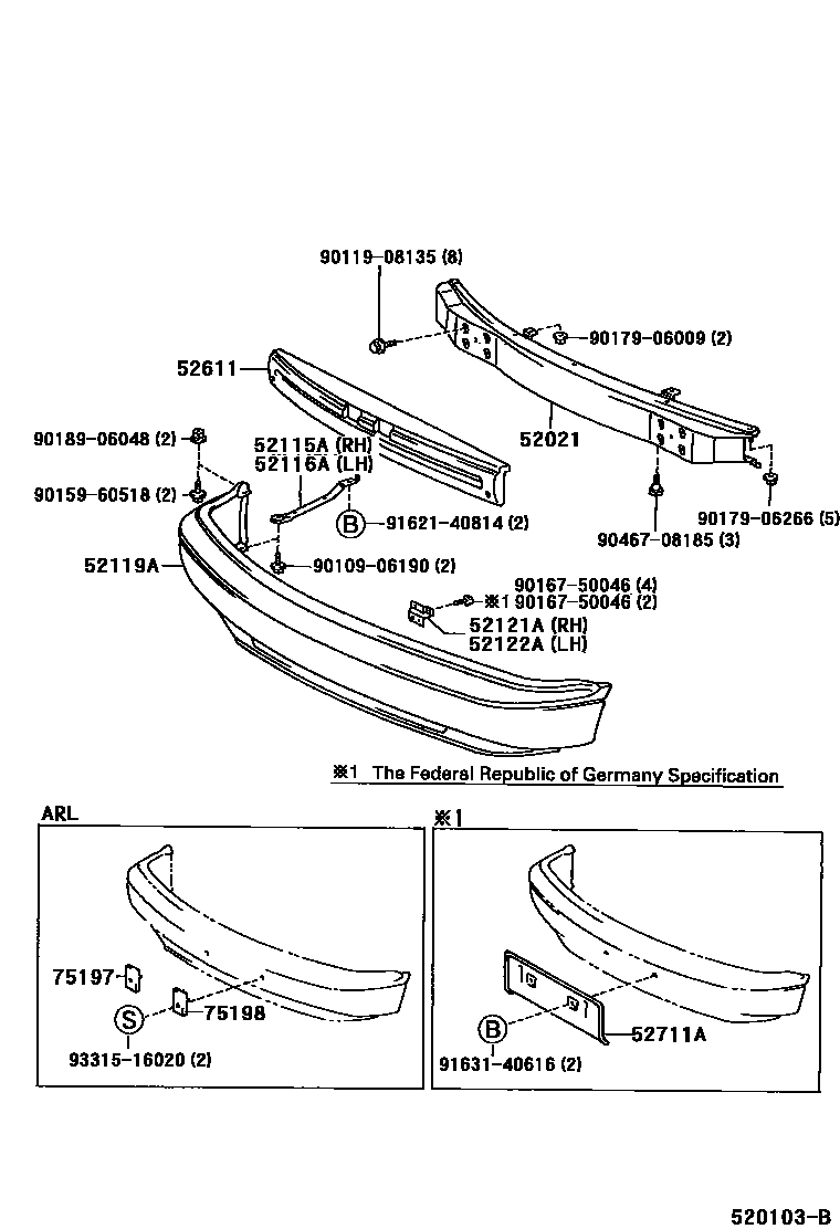 5252 — FRONT BUMPER & BUMPER STAY