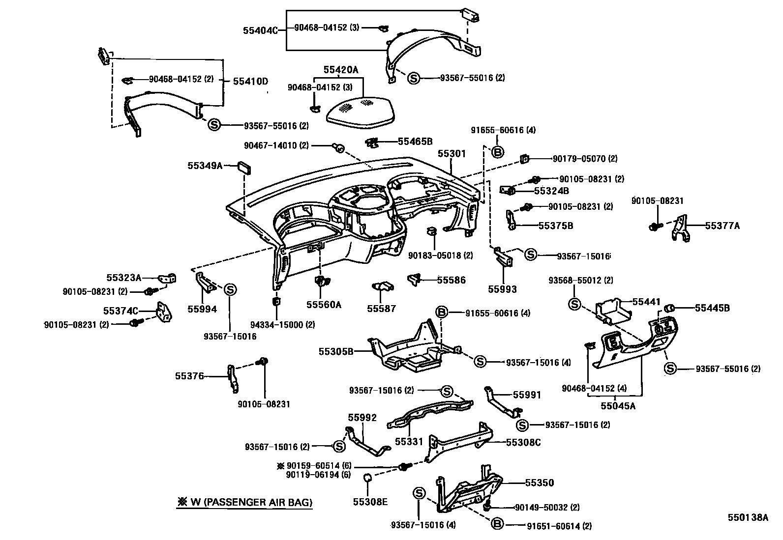 5551 — INSTRUMENT PANEL & GLOVE COMPARTMENT