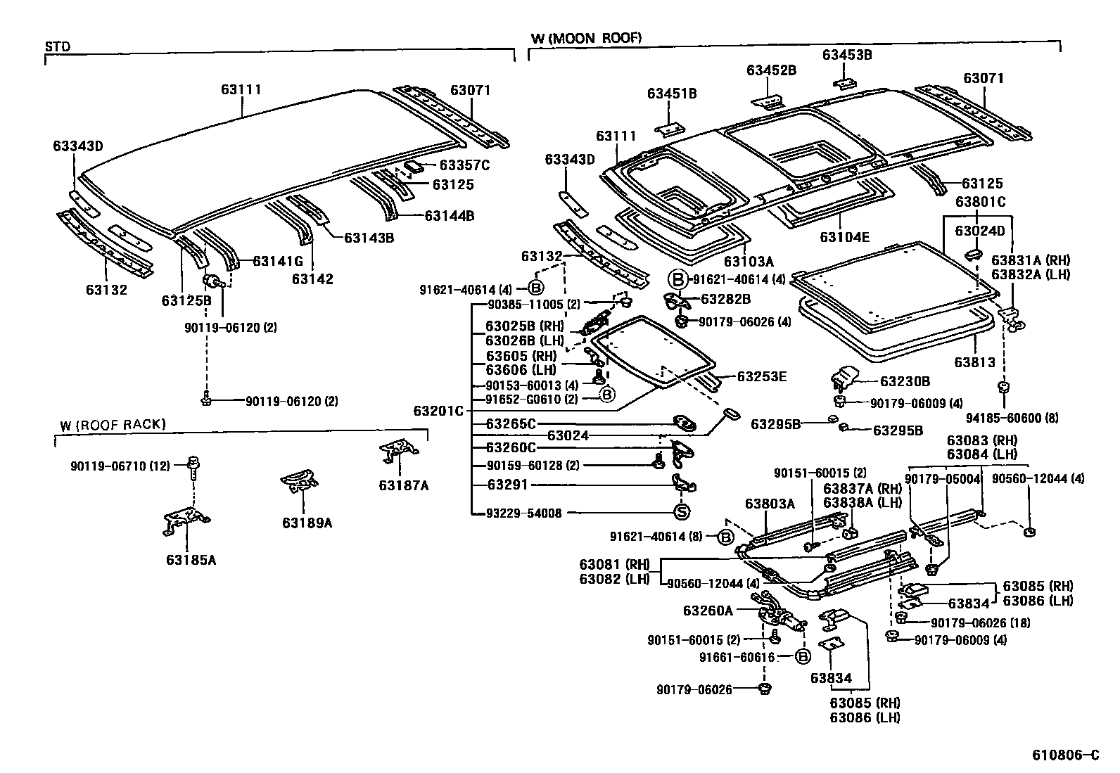 6153 — ROOF PANEL & BACK PANEL