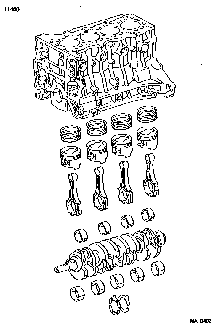 1102 — SHORT BLOCK ASSEMBLY