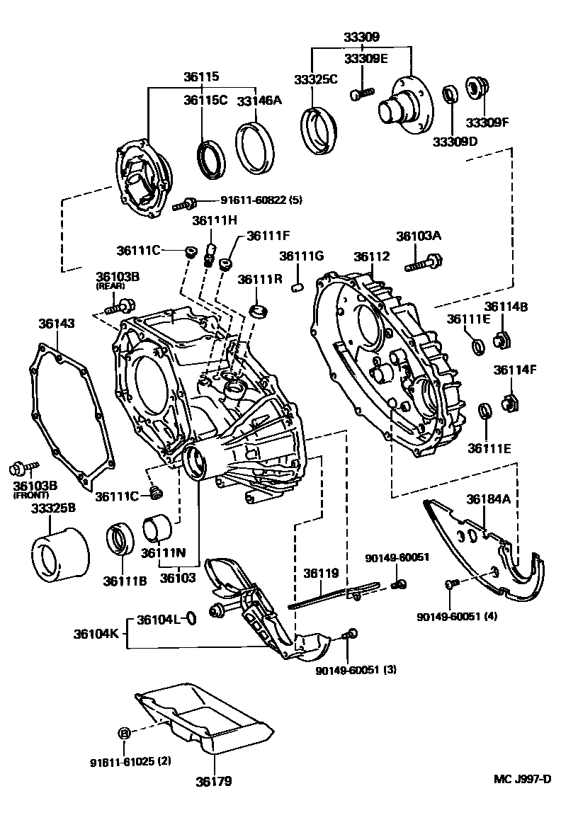 3609 — TRANSFER CASE & EXTENSION HOUSING