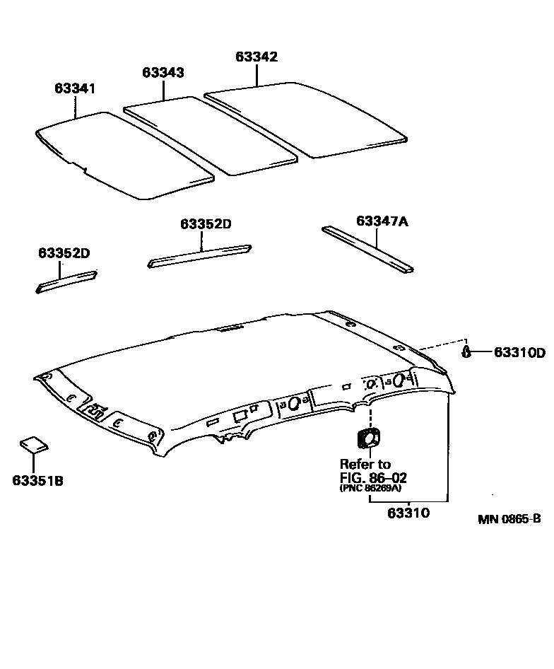 6452 — ROOF HEADLINING & SILENCER PAD