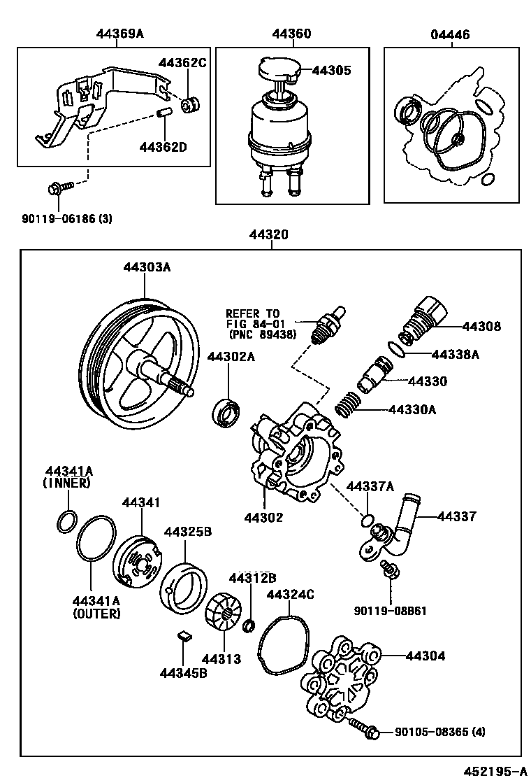 4502 — VANE PUMP & RESERVOIR (POWER STEERING)
