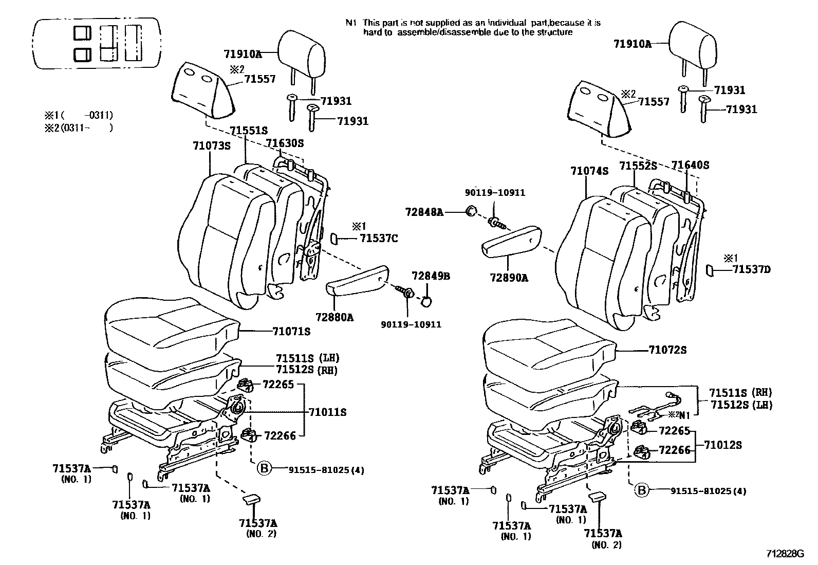 7151 — SEAT & SEAT TRACK