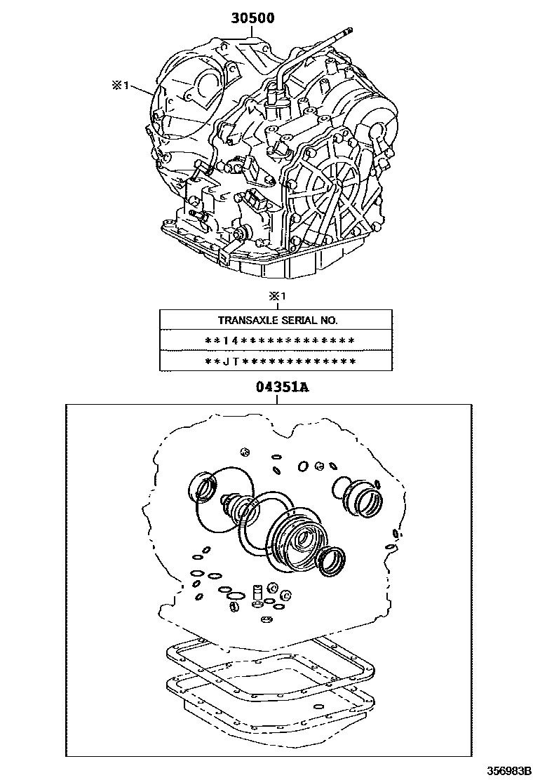 3501 — TRANSAXLE OR TRANSMISSION ASSY & GASKET KIT (ATM)