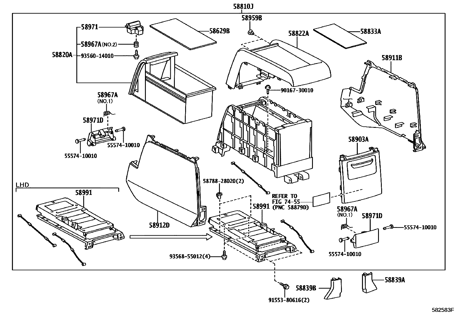 5855 — CONSOLE BOX & BRACKET