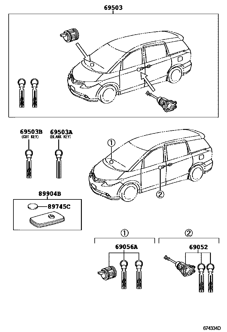6765 — LOCK CYLINDER SET