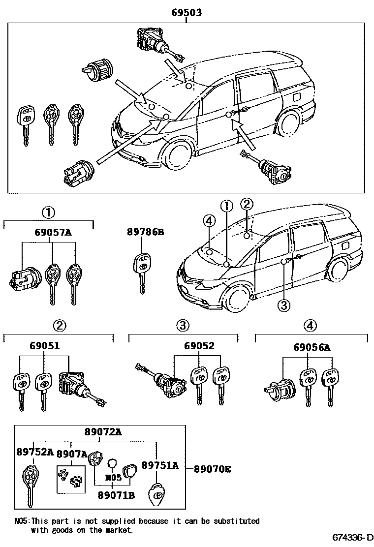 6765 — LOCK CYLINDER SET