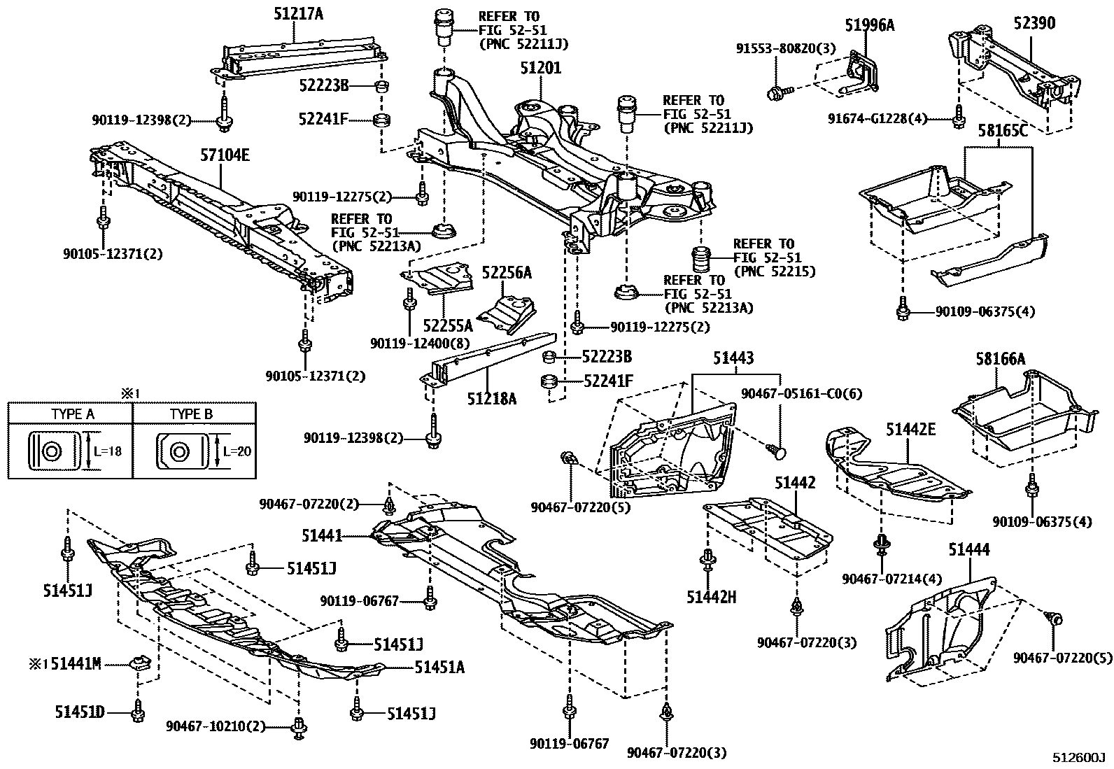 5152 — SUSPENSION CROSSMEMBER & UNDER COVER