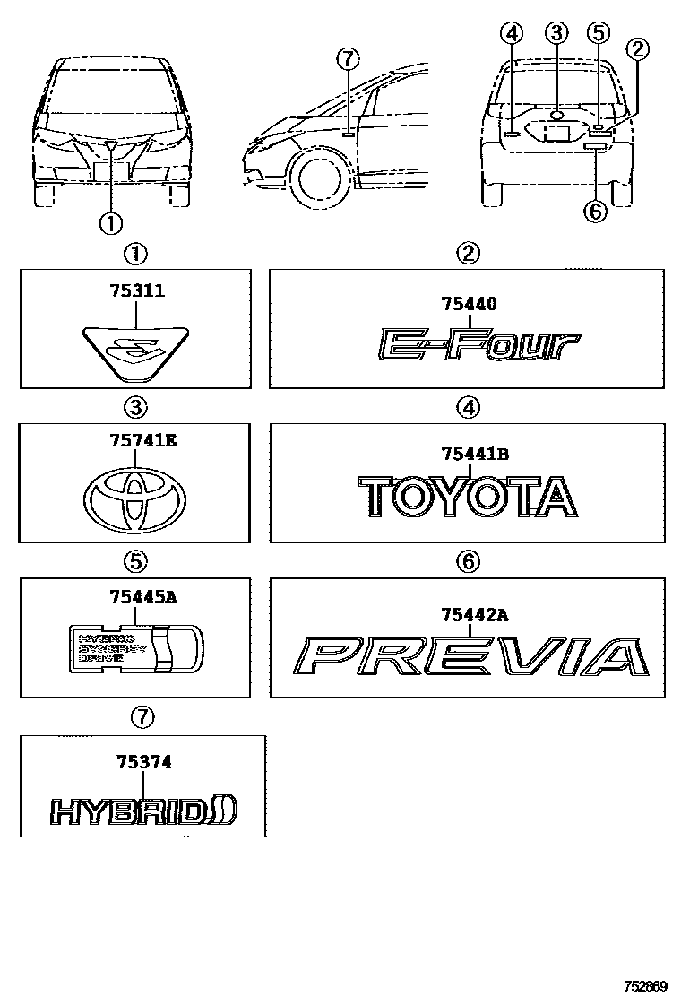 7551 — EMBLEM & NAME PLATE