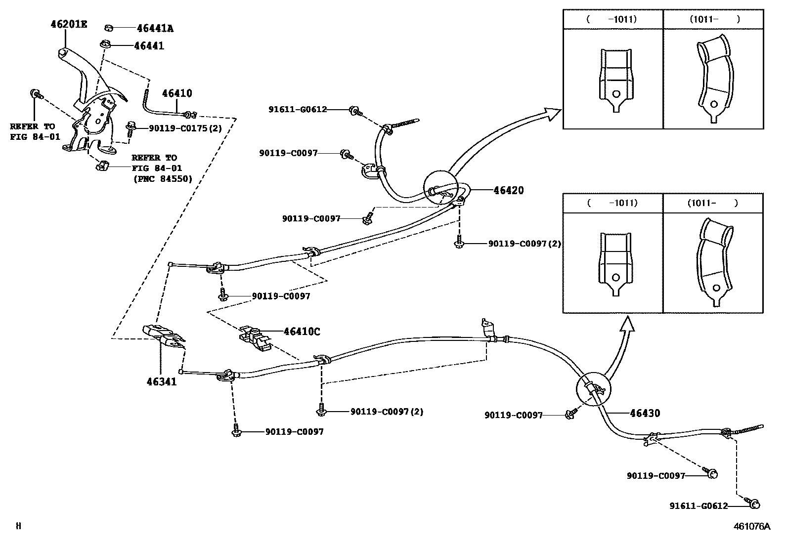 4601 — PARKING BRAKE & CABLE