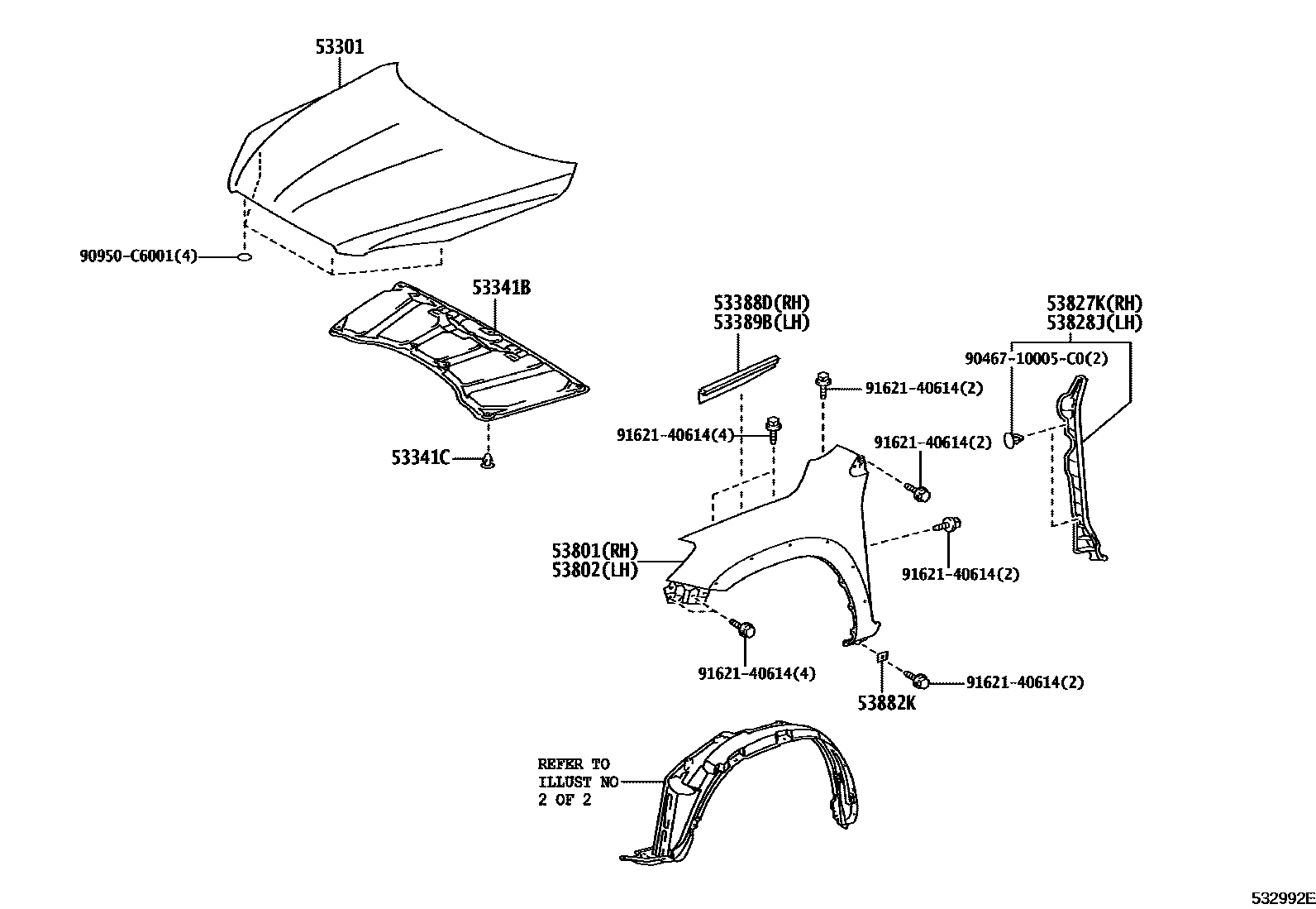 5353 — HOOD & FRONT FENDER