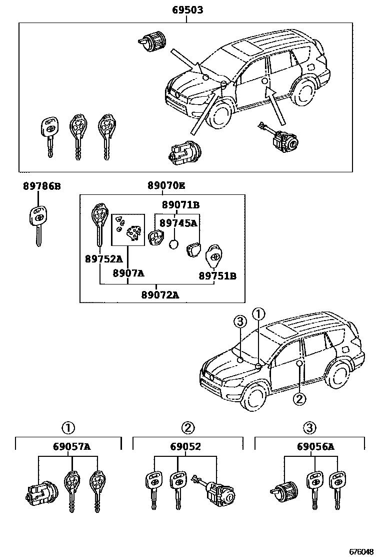6765 — LOCK CYLINDER SET