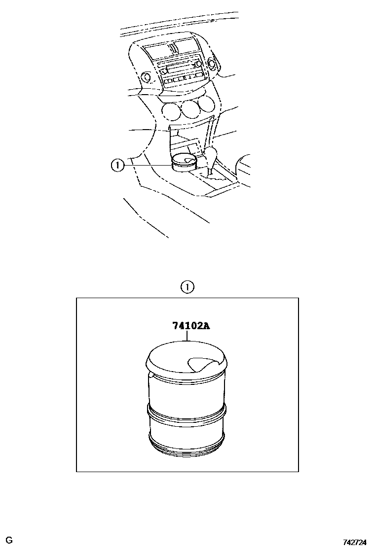 7456 — ASH RECEPTACLE