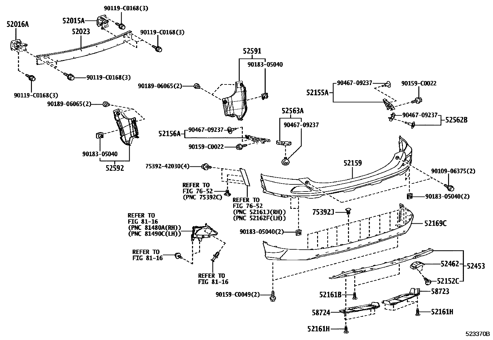 5253 — REAR BUMPER & BUMPER STAY