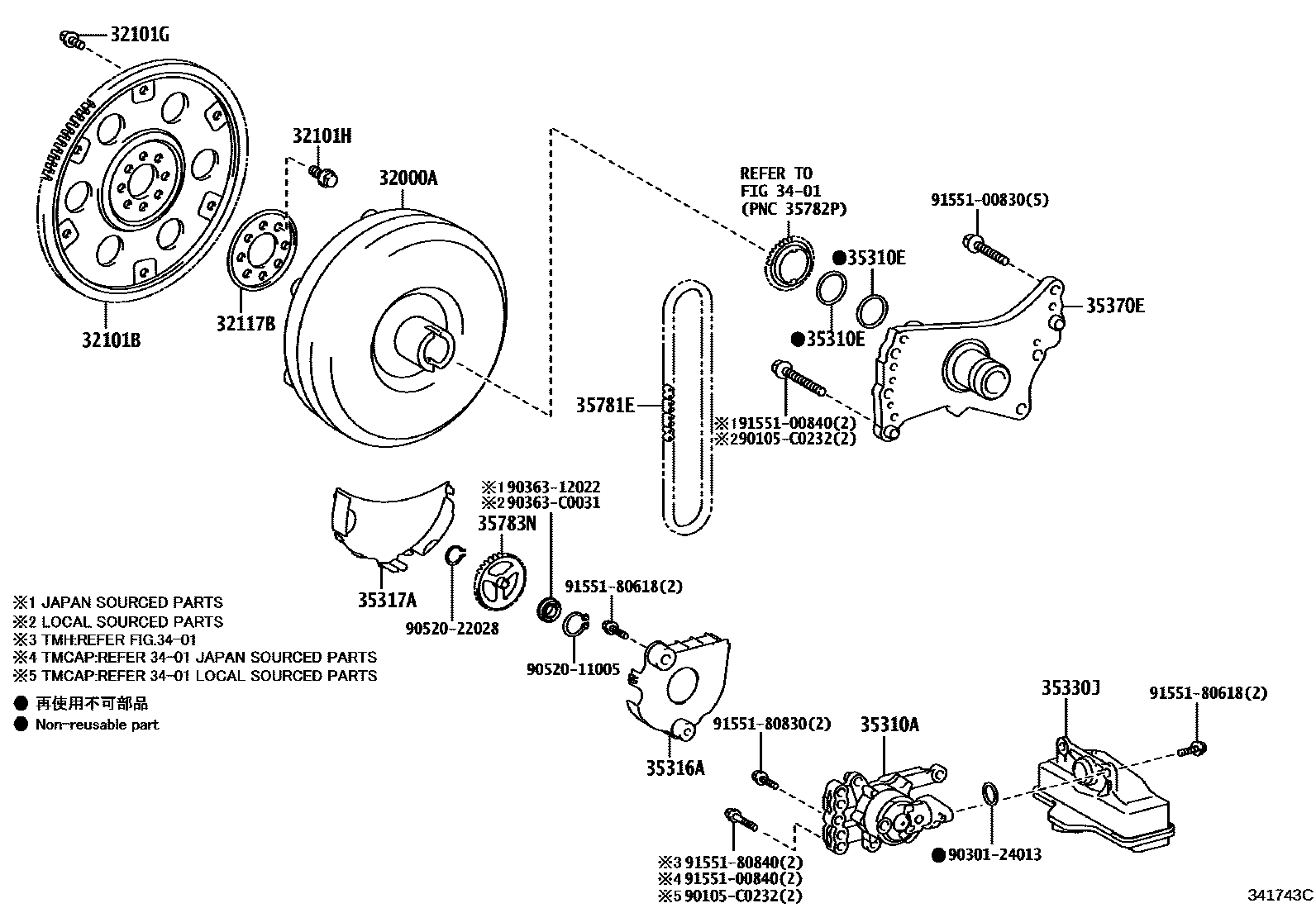 3402 — TORQUE CONVERTER, FRONT OIL PUMP(CVT)