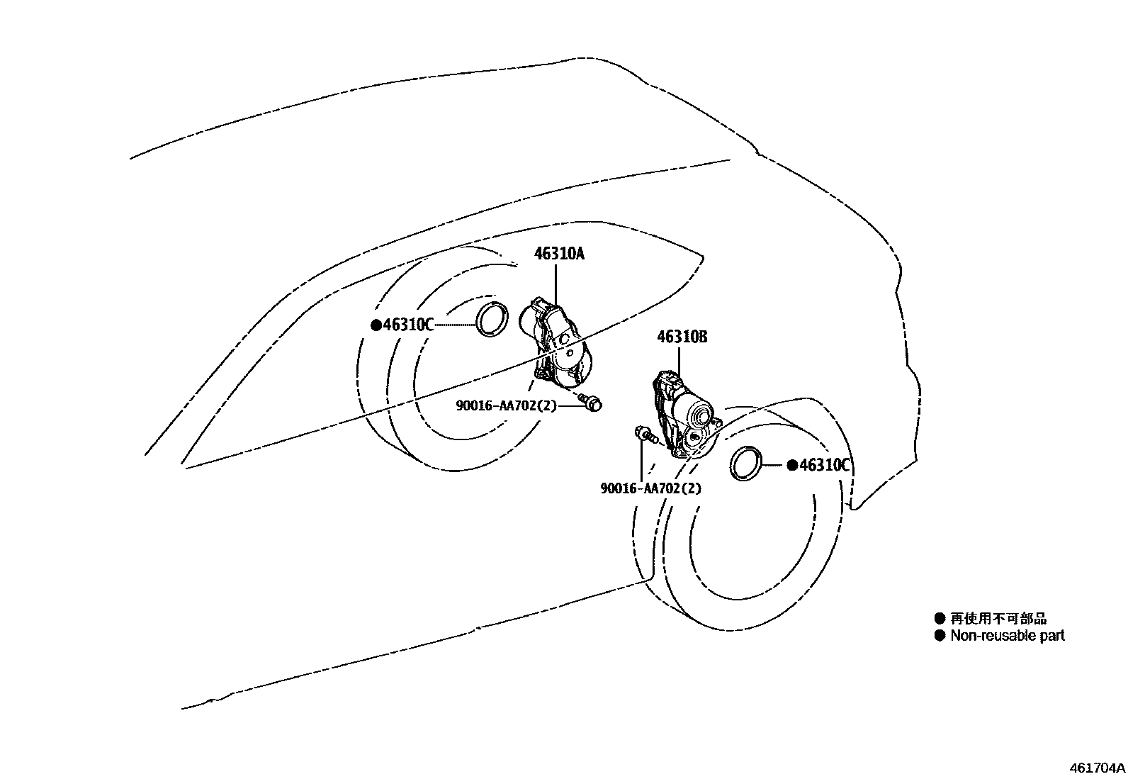 4601 — PARKING BRAKE & CABLE