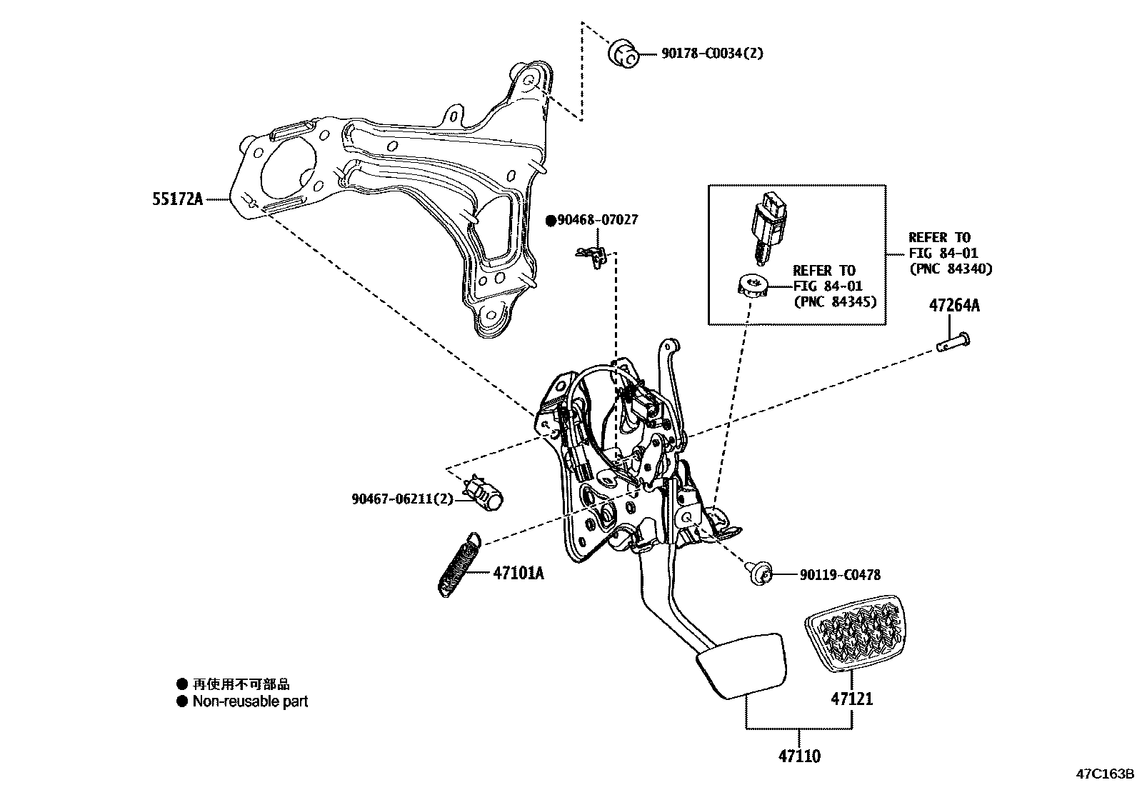 4701 — BRAKE PEDAL & BRACKET