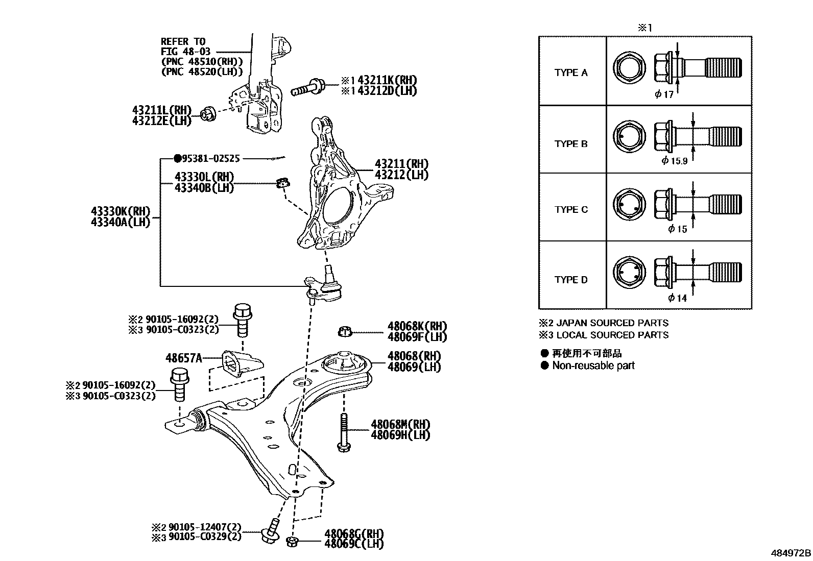 4802 — FRONT AXLE ARM & STEERING KNUCKLE