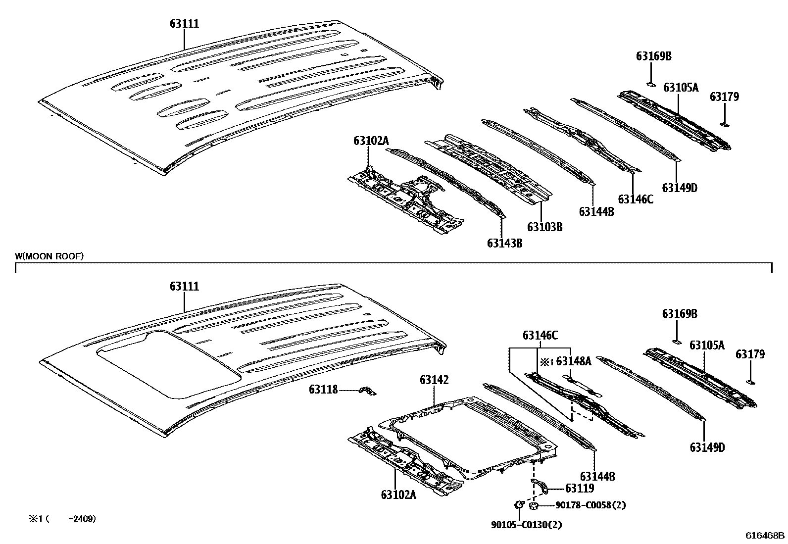 6153 — ROOF PANEL & BACK PANEL