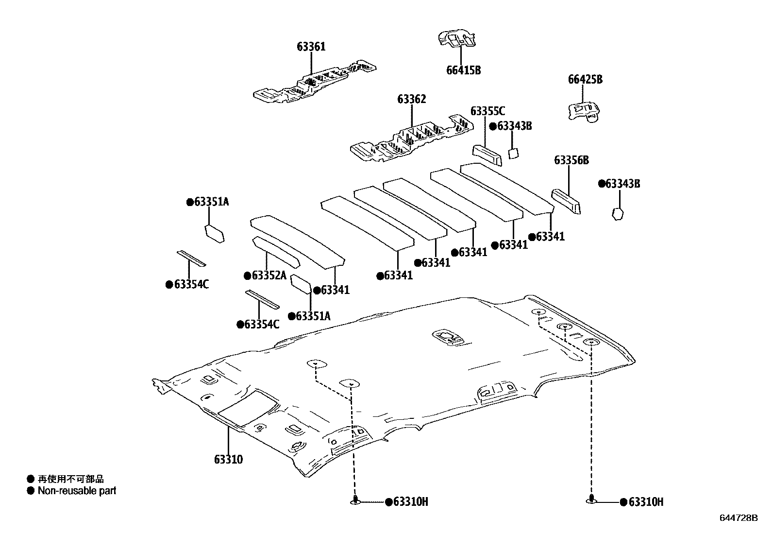 6452 — ROOF HEADLINING & SILENCER PAD