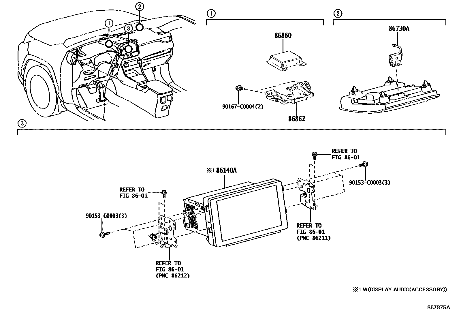 8603 — NAVIGATION & FRONT MONITOR DISPLAY