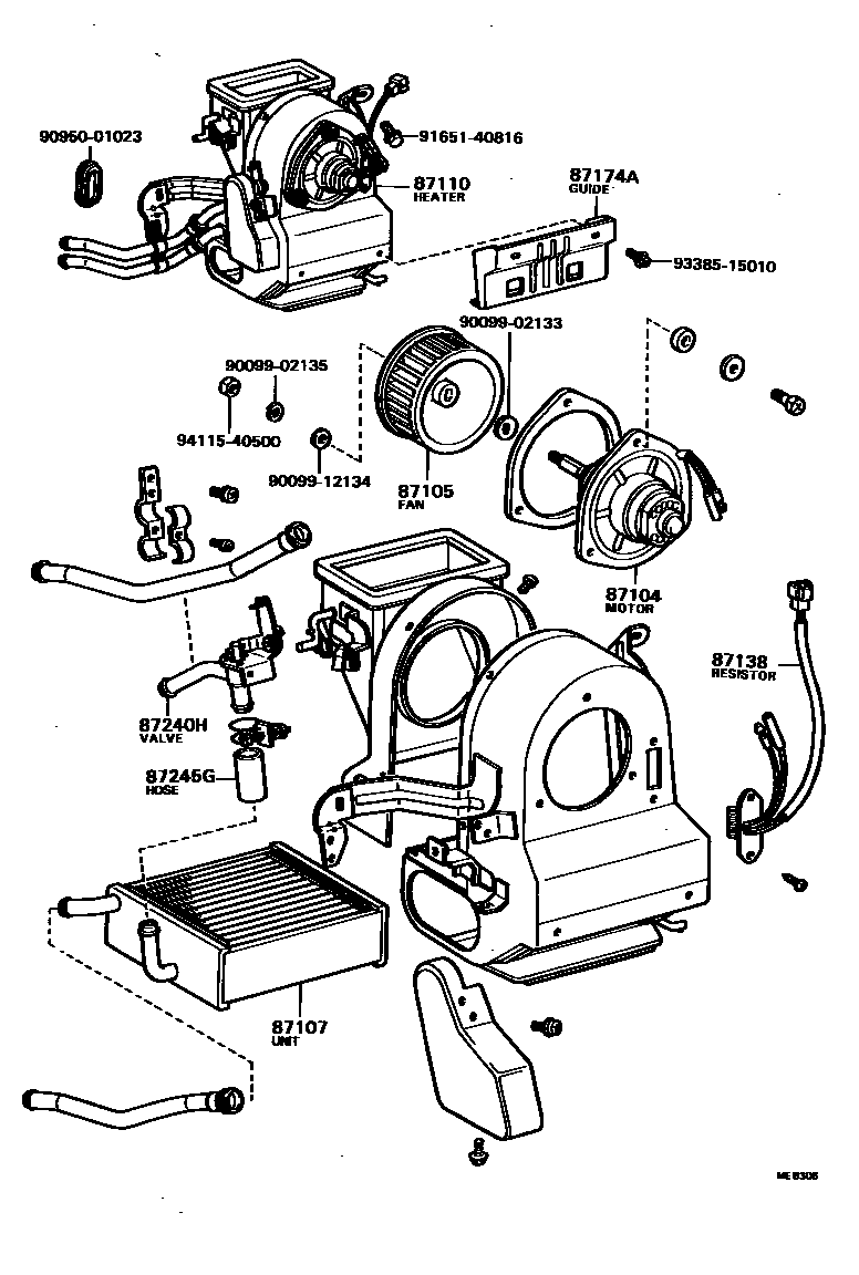 8712 — HEATING & AIR CONDITIONING - HEATER UNIT & BLOWER