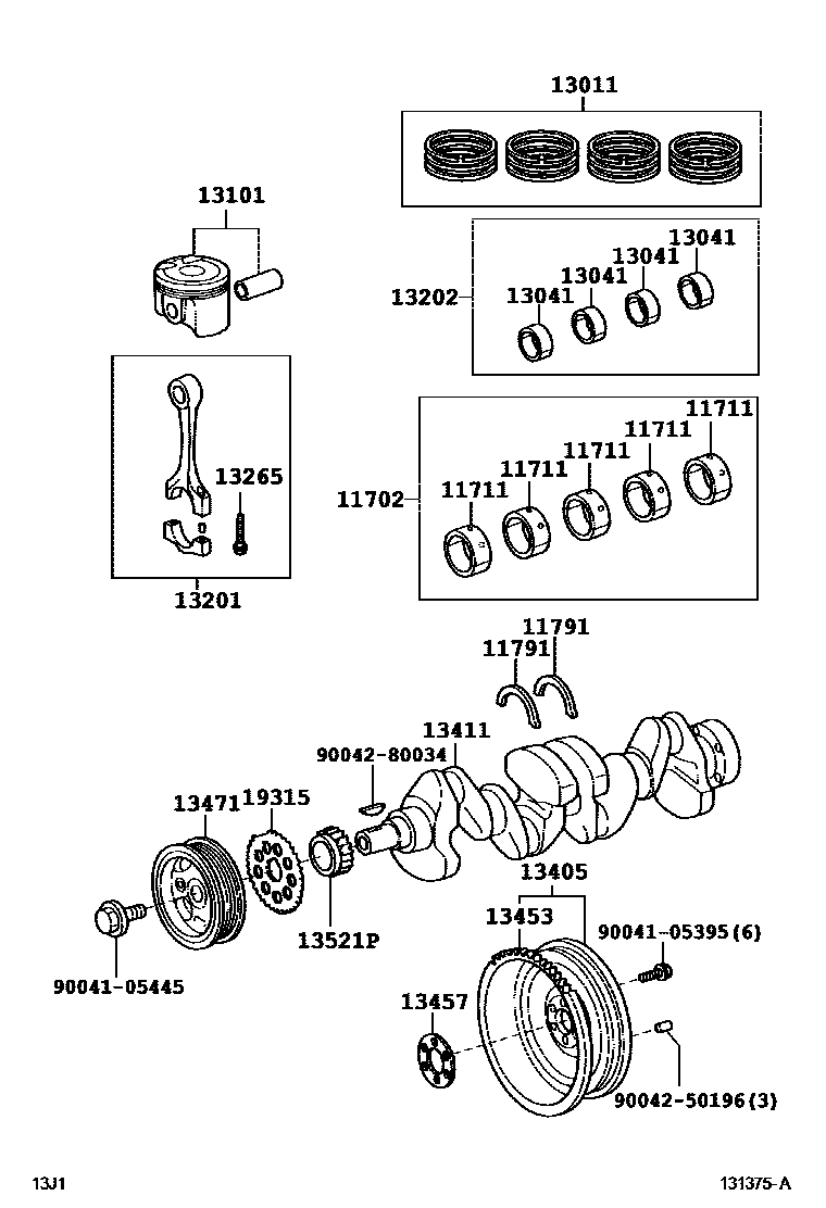 1301 — CRANKSHAFT & PISTON