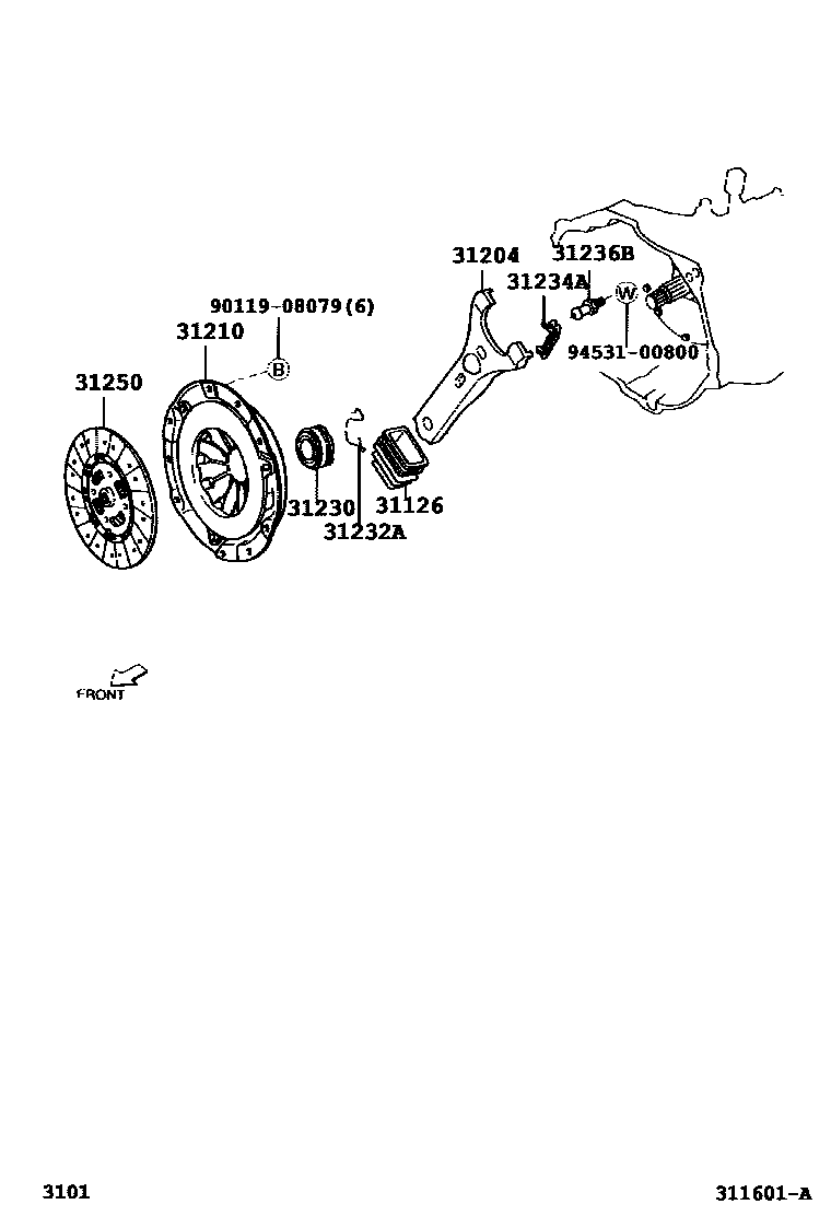 3101 — CLUTCH & RELEASE FORK
