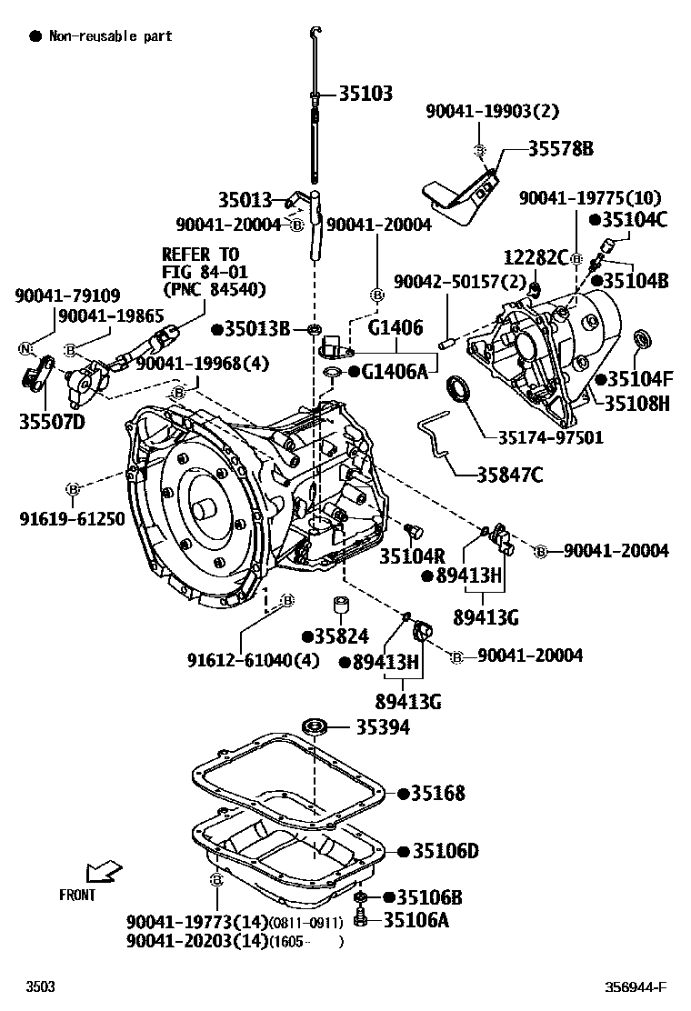 3503 — TRANSMISSION CASE & OIL PAN (ATM)