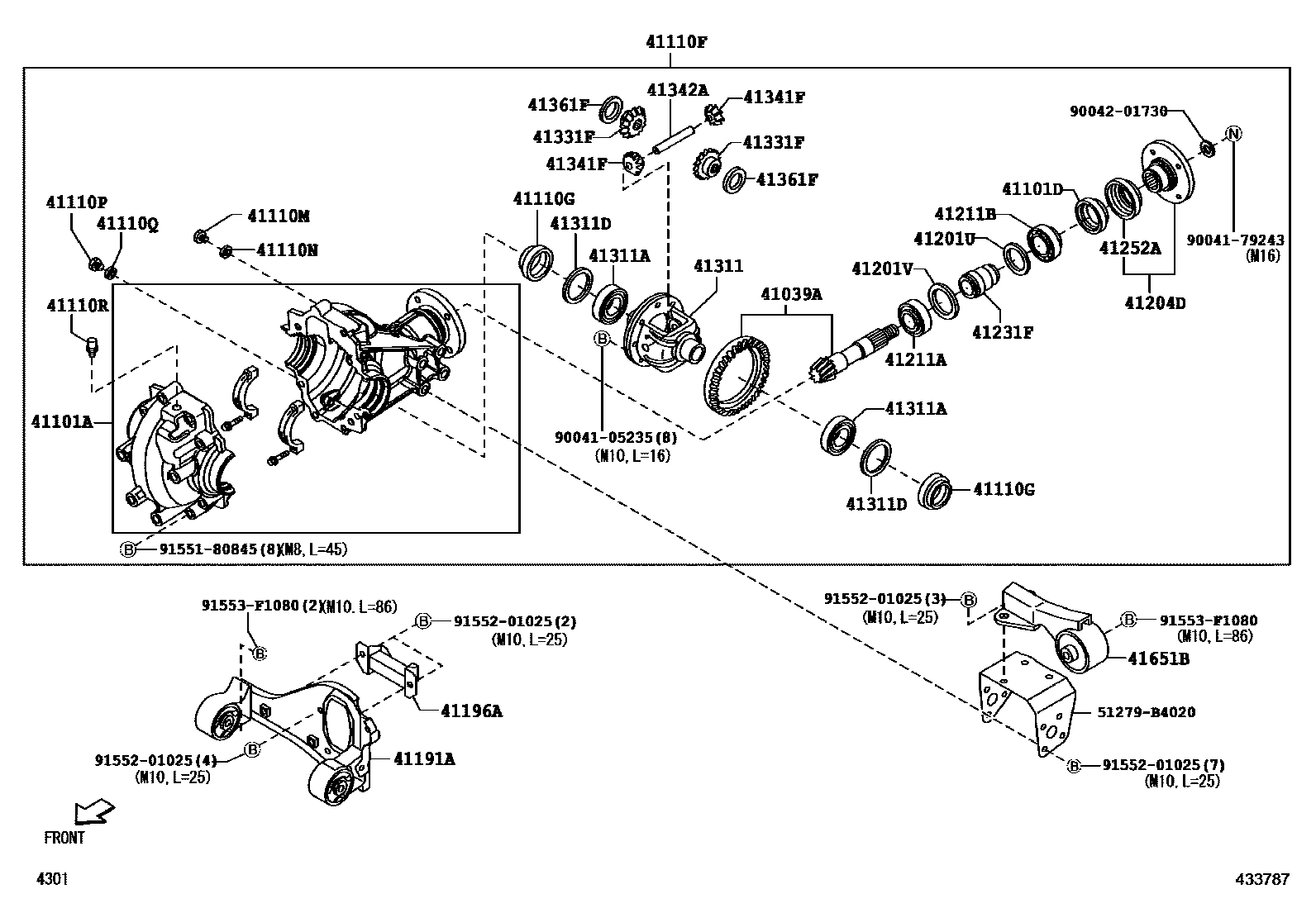4301 — FRONT AXLE HOUSING & DIFFERENTIAL