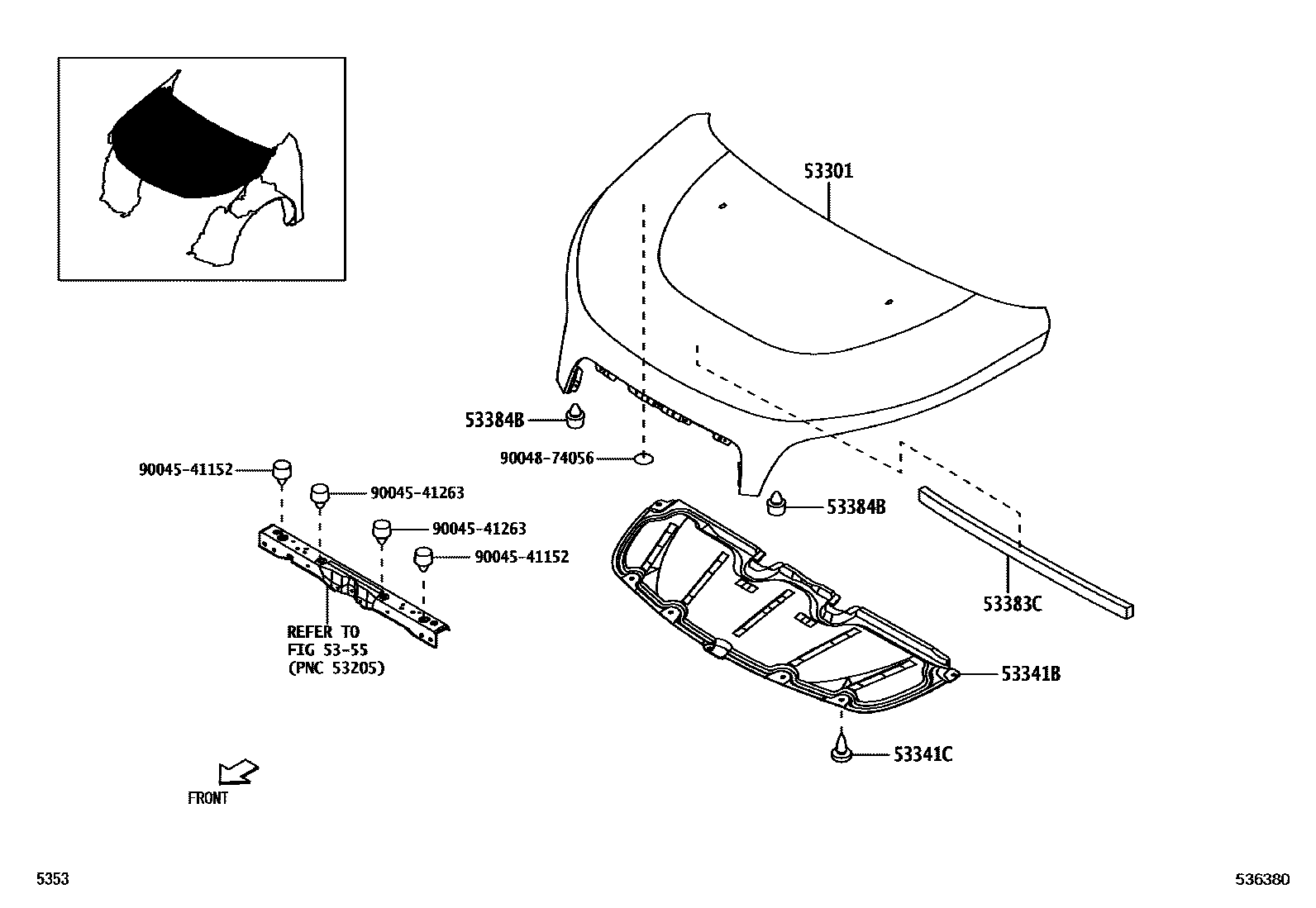 5353 — HOOD & FRONT FENDER