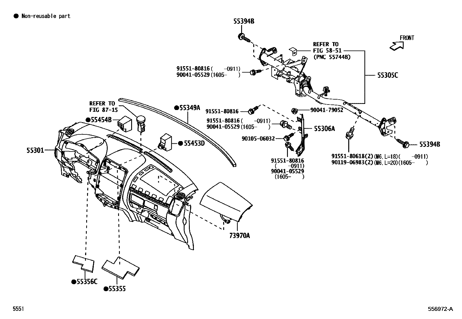 5551 — INSTRUMENT PANEL & GLOVE COMPARTMENT