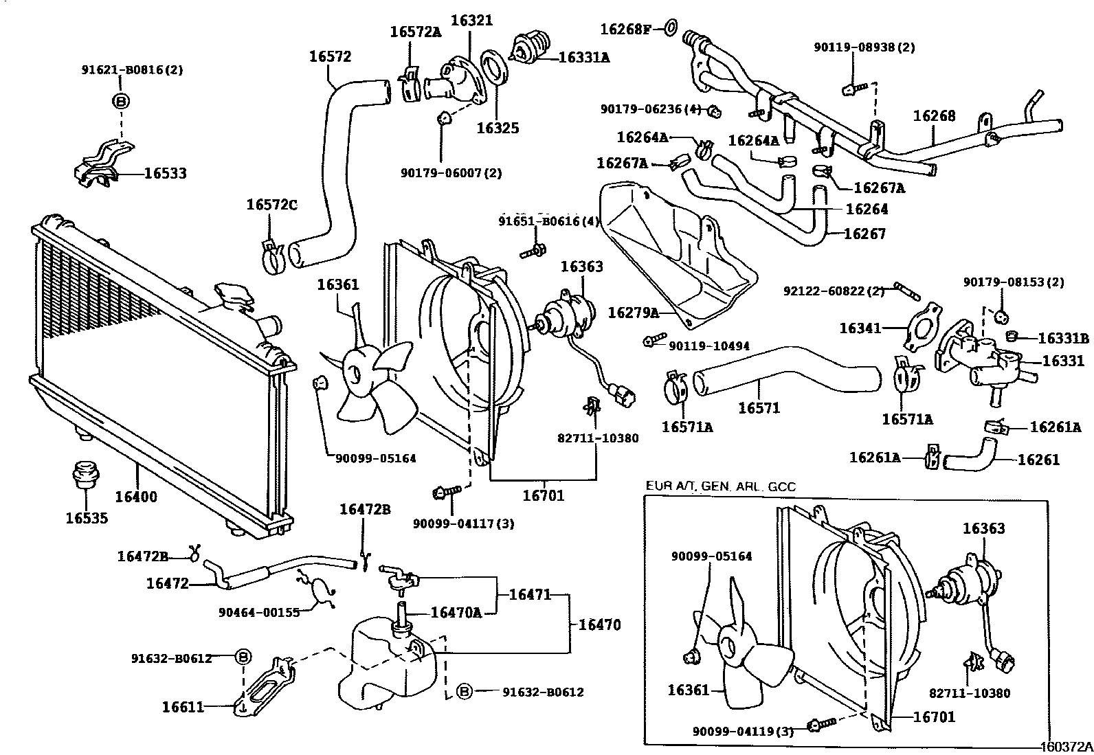 1603 — RADIATOR & WATER OUTLET