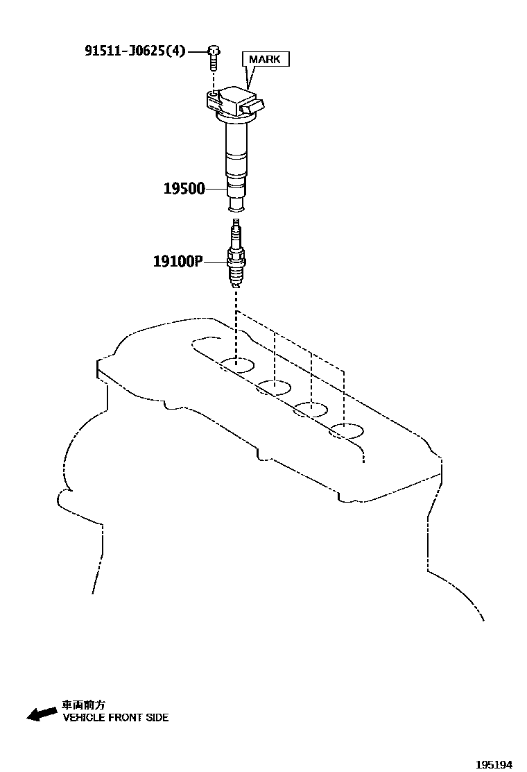 1901 — IGNITION COIL & SPARK PLUG / GLOW PLUG