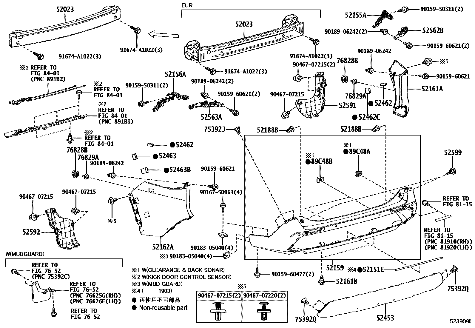5253 — REAR BUMPER & BUMPER STAY