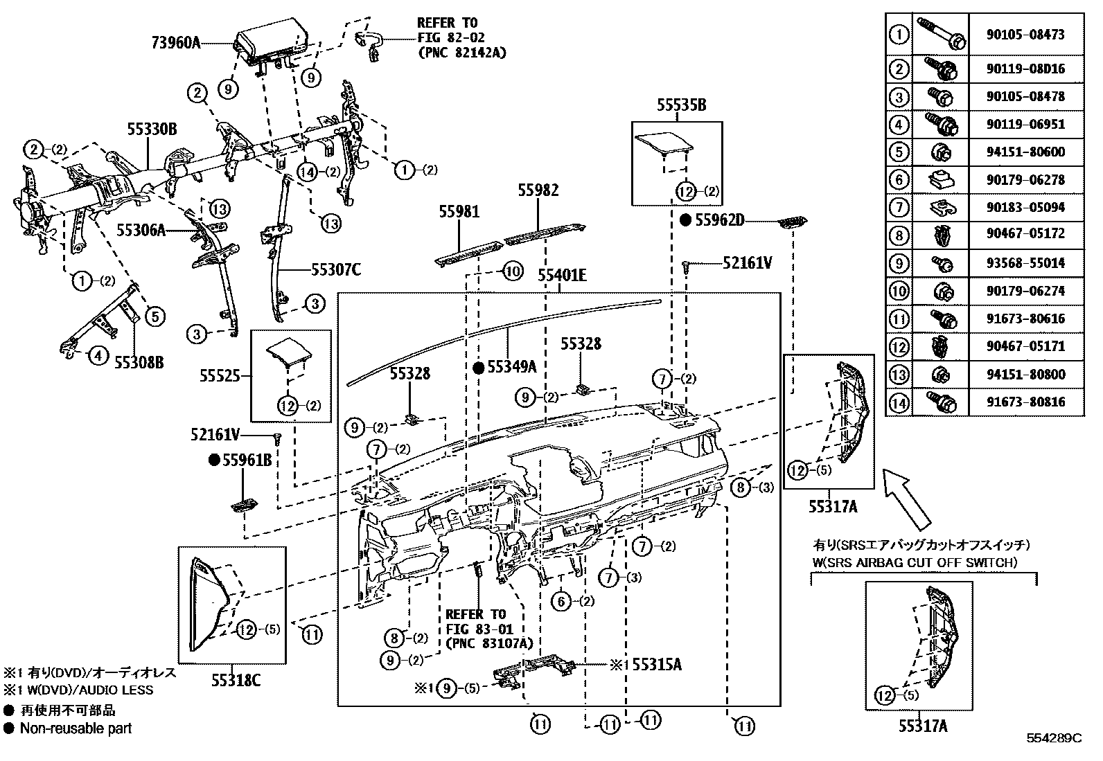 5551 — INSTRUMENT PANEL & GLOVE COMPARTMENT