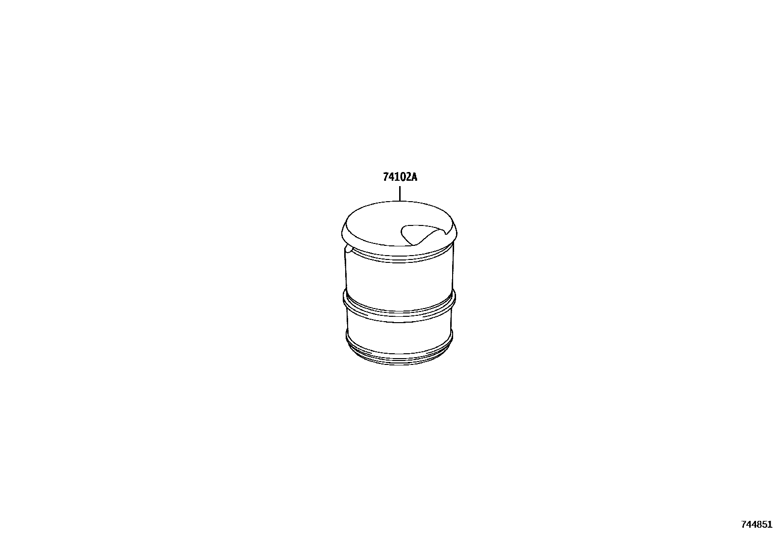 7456 — ASH RECEPTACLE