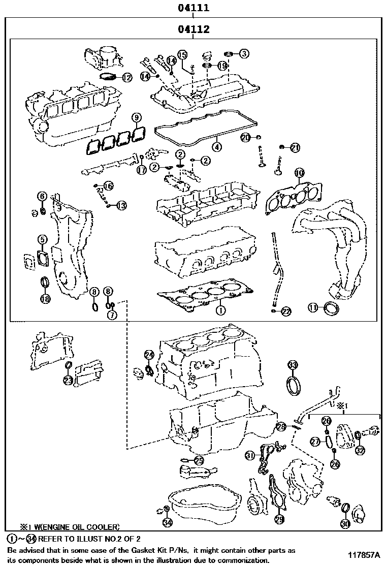 1103 — ENGINE OVERHAUL GASKET KIT