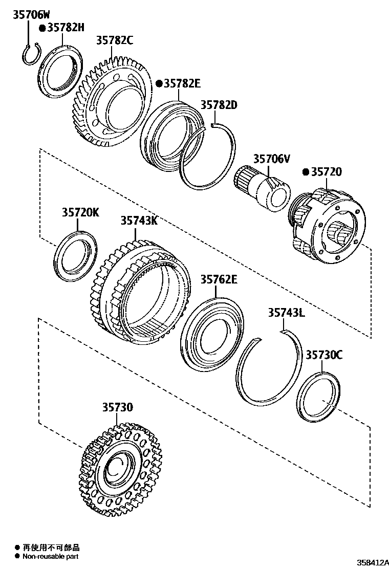 3510 — PLANETARY GEAR, REVERSE PISTON & COUNTER GEAR(ATM)