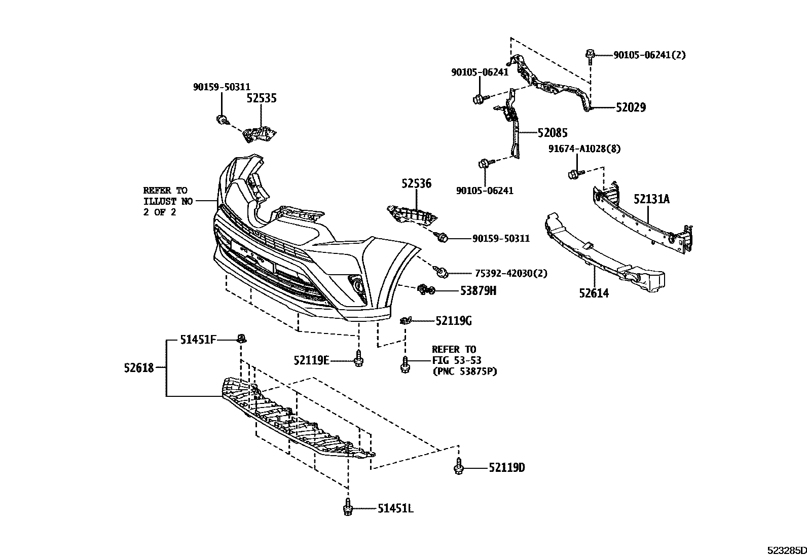 5252 — FRONT BUMPER & BUMPER STAY