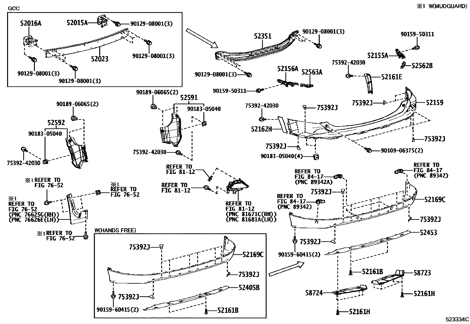 5253 — REAR BUMPER & BUMPER STAY