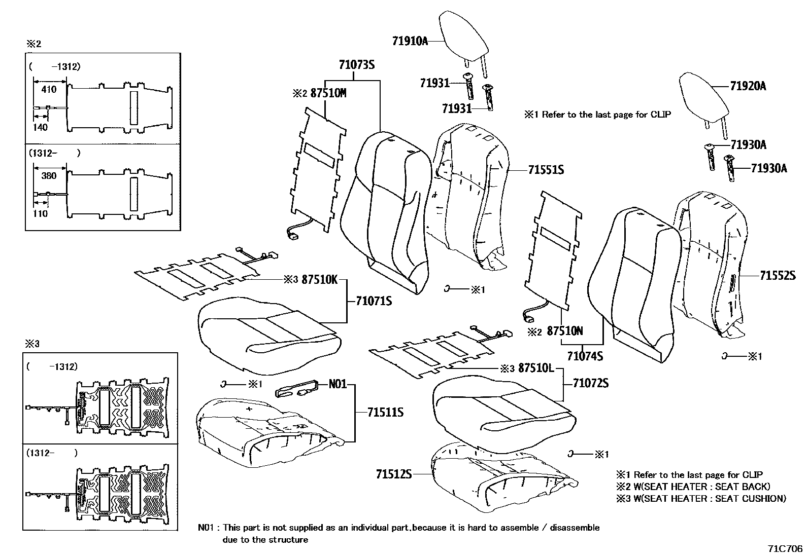 7151 — SEAT & SEAT TRACK